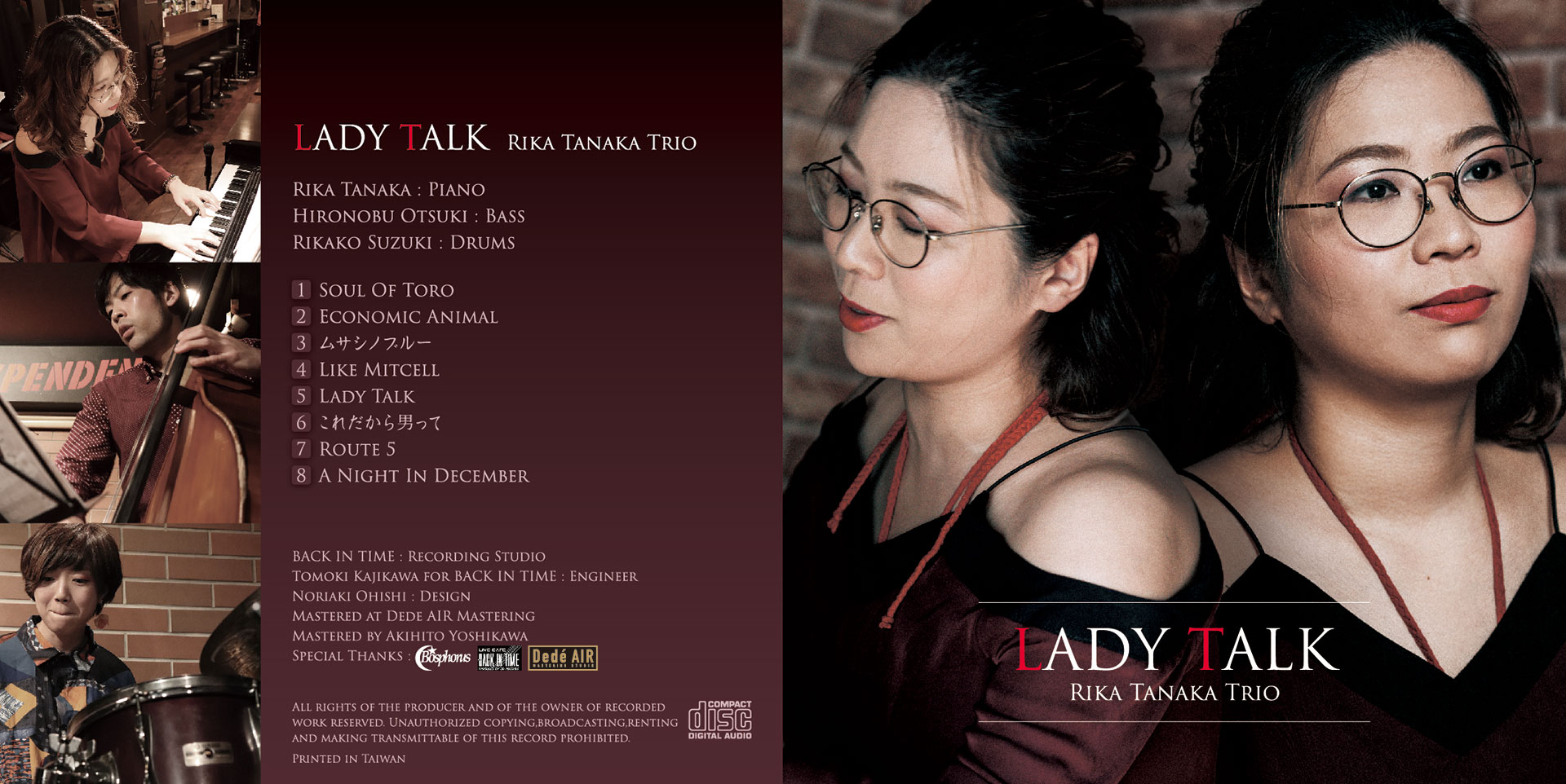 RIKA TANAKA｜1st Album 'LADY TALK' CD jacket